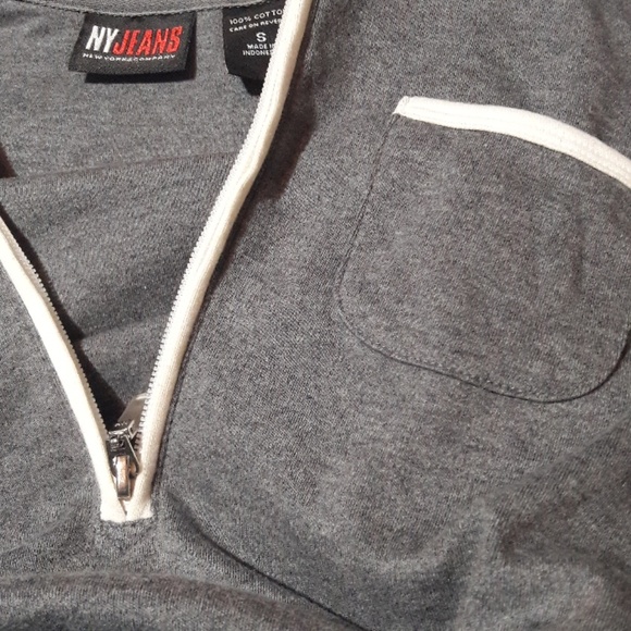 NWOT   NY JEANS gray top S - Picture 6 of 7